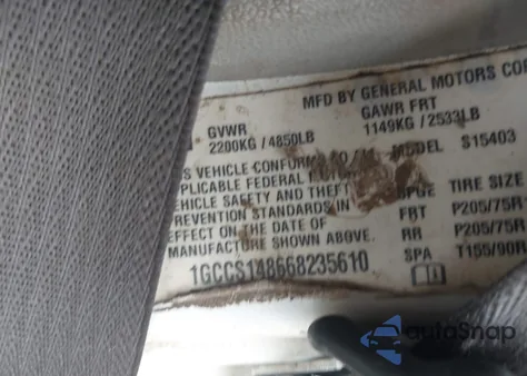 2006 Chevrolet Colorado Ls from USA, damaged, VIN 1GCCS148668235610